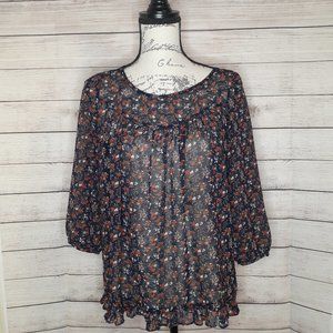 Forever 21 sheer floral top